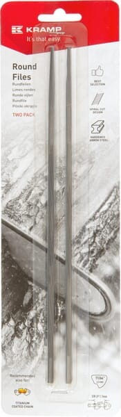 Pilnik okrągły na kartonowym podkładzie, 2 sztuki 11/64" 4.5mm 11642FKR
