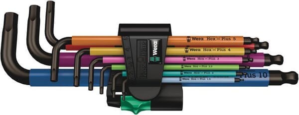Zestaw kluczy trzpieniowych z kulką BlackLaser Multicolour Wera 9 ele. 05022089001WERA