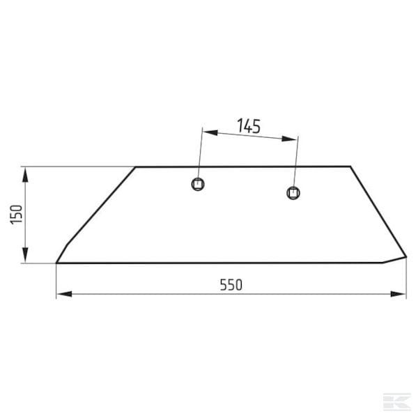 Lemiesz 16" prawy 74-607 506074607 Sklep rolniczy Poltecharts.pl