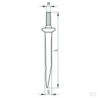 Zęby brony polowej - proste - M12, 14x150 mm - kup online!