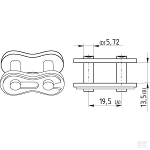 Zamek łańcucha Steel Power 3/4", x 13,5" K1914 8020K191411