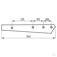 Listwa odkładni ażurowej, nr 1 górna prawa 544mm  Sklep rolniczy Poltecharts.pl