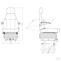 Siedzenie do ciągnika z amortyzacją mechaniczną Sklep rolniczy Poltecharts.pl