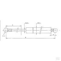 Sprężyna gazowa, L185,5-100N CA192856 Sklep rolniczy Poltecharts.pl